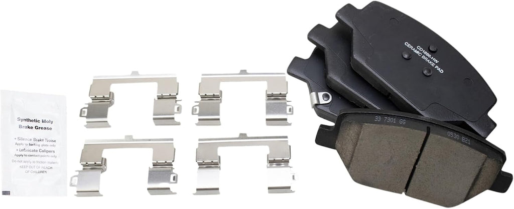 TRQ Front Brake Pad and Rotor Set Ceramic Vented Rotors Compatible with 2016-2020 Chevrolet Camaro