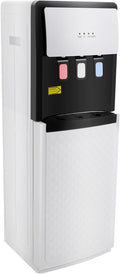 Bottom Loading Water Cooler Dispenser, 5 Gallon Bottle Water Cooler Cold/Hot with Removable Drip Tray, Top Loading Water Dispenserfor Home Office Use (White)