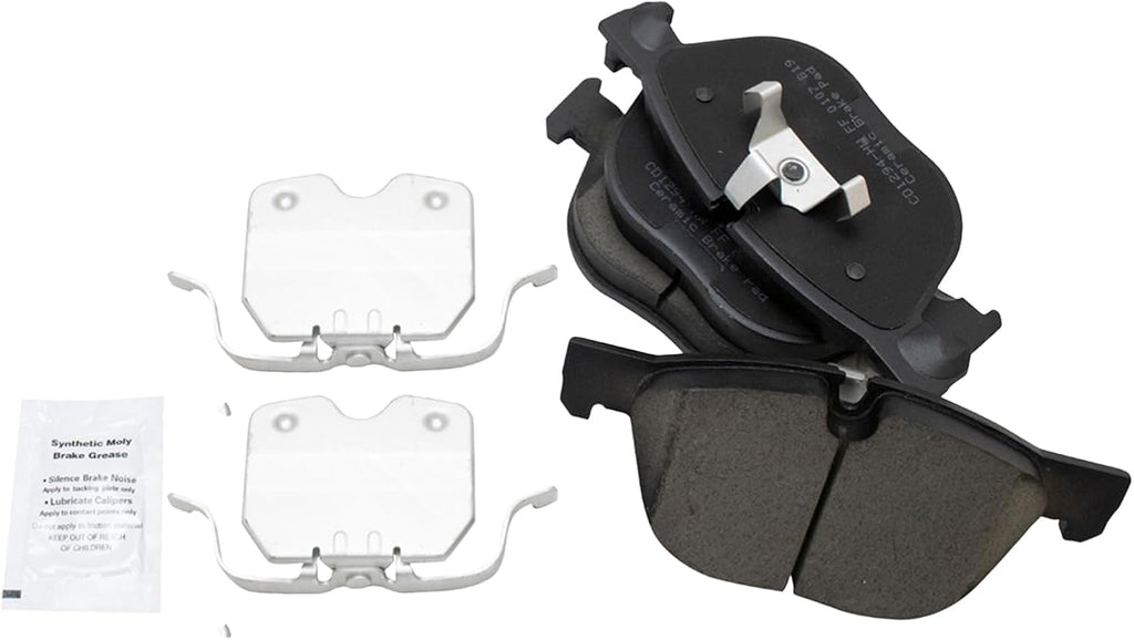 TRQ Front Brake Pad and Rotor Set Ceramic Vented Rotors Compatible with 2007-2018 BMW X5 2011-2019 X6