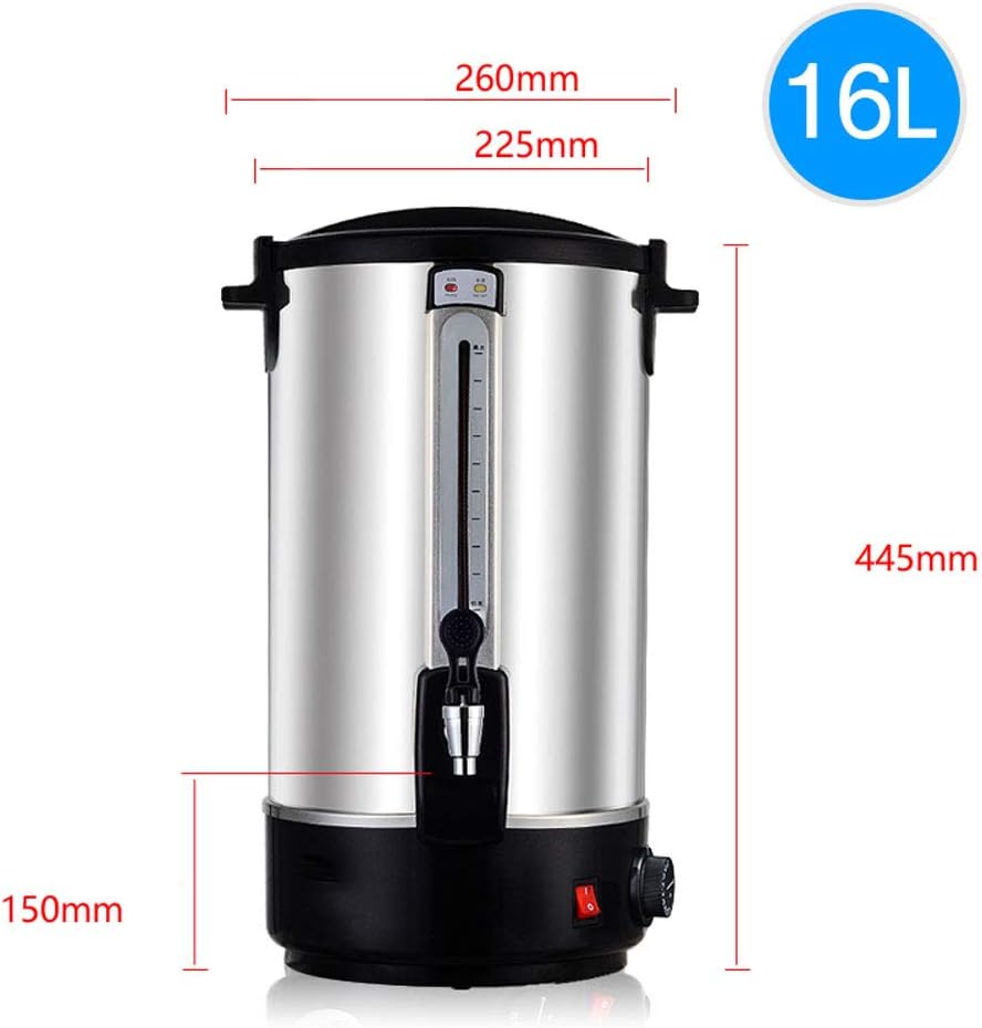 Water Dispenser, Commercial Electric Hot Water Boiler and Warmer Insulated Barrel Double Walled Beverage Dispenser with Spigot for Hot Water Milk Tea Coffee Juice, Home Party Use