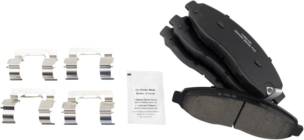 TRQ Front Brake Pad and Rotor Set Ceramic Vented Rotors Compatible with 2003-2004 Dodge Dakota