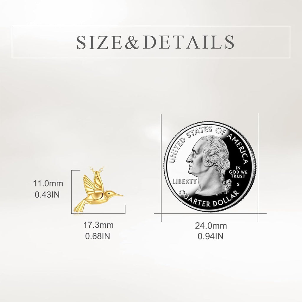 KECHO 14K Gold Red Cardinal/Hummingbird/Ladybug/Dragonfly Necklace Gifts for Women Pendant Memorial Jewelry