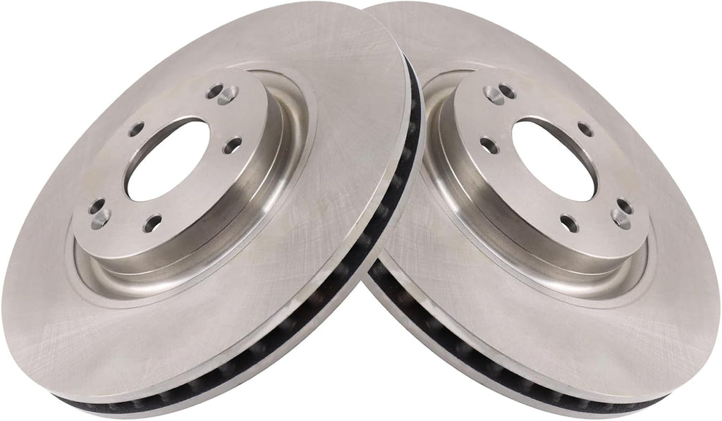 TRQ Front Brake Pad and Rotor Set Ceramic Vented Rotors Compatible with 2012-2014 Hyundai Azera