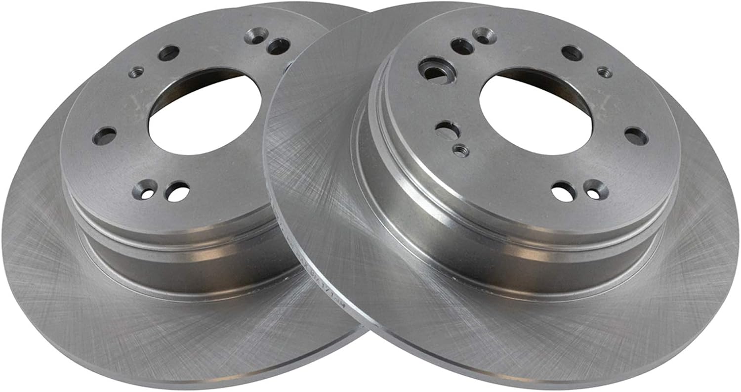 TRQ Front and Rear Brake Pad and Rotor Set Ceramic Vented Solid Rotors Compatible with 2002-2004 Honda CR-V