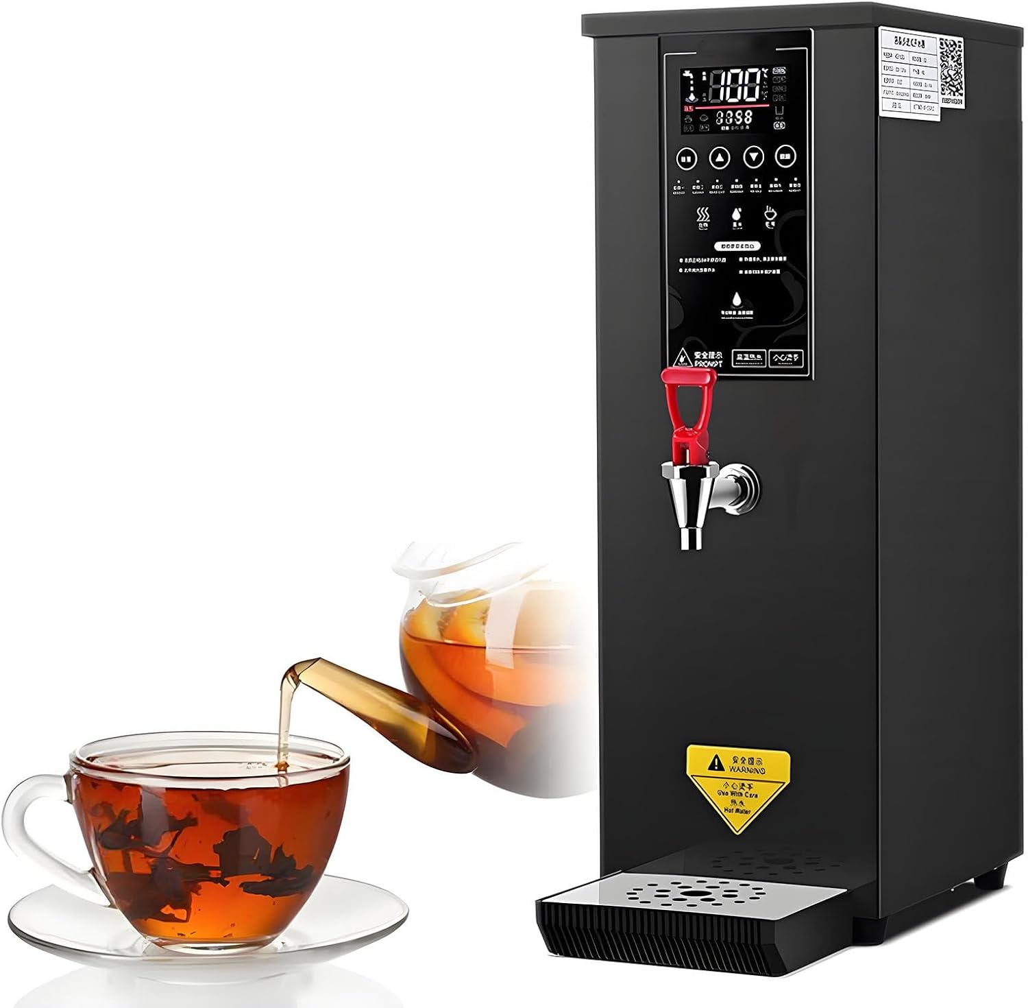 Professional Commercial Electric Hot Water Dispenser with LCD Touchscreen & 86-212℉ Adjustable Temperature- Instant Hot Water Machine for Restaurants, Cafes, and Offices Black