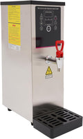 10L Commercial Hot Water Dispenser, Electric Countertop Boiling Water Machine, Stainless Steel Step-Heating Hot Water Dispenser,Step-type Heating (Silver, 7.28 * 9.92 * 19.09in)