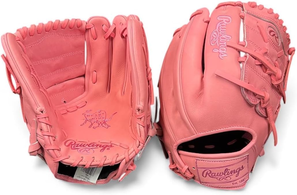 Rawlings Heart of the Hide Mother's Day Pink Baseball Glove – 11.75', 12.25', 1B Mitt, Catcher's Mitt – RHT & LHT – Premium HOH Pro Leather Limited Edition
