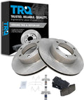 TRQ Front Brake Pad and Rotor Set Ceramic Vented Rotors Compatible with 2001-2002 Toyota 4Runner