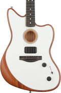 Fender American Acoustasonic Jazzmaster Acoustic Electric Guitar, Arctic White, Ebony Fingerboard, with Gig Bag