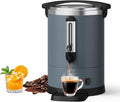 TROPOW Double Wall Insulated Commercial Coffee Urn - 14L/3.8Gal Stainless Steel Electric Coffee Maker - Fast Brew, Hot Beverage & Water Dispenser for Catering, Events, Large Capacity - 14L