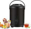 Stainless Steel Hot And Cold Water Dispenser 6L 8L 10L 12L Urn Boiler - Portable Large Capacity Sealing Teapot With Faucet For Catering, Office, Hotels, Party(D,10L)
