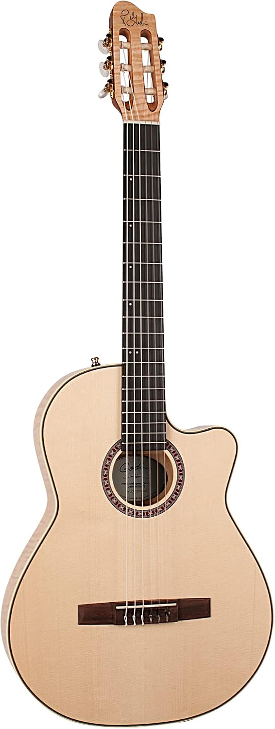 Arena Flame Maple CW Acoustic-Electric Nylon-String Guitar, Natural w/Dual Source EQ