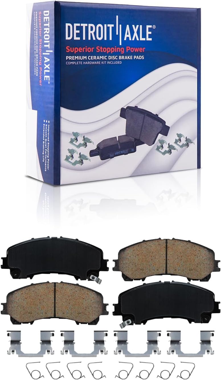 Detroit Axle - Brake Kit for 2014-2019 Nissan Rogue Disc Brake Rotors Ceramic Brake Pads Replacement: 12.60' inch Front and 11.50' inch Rear Rotors