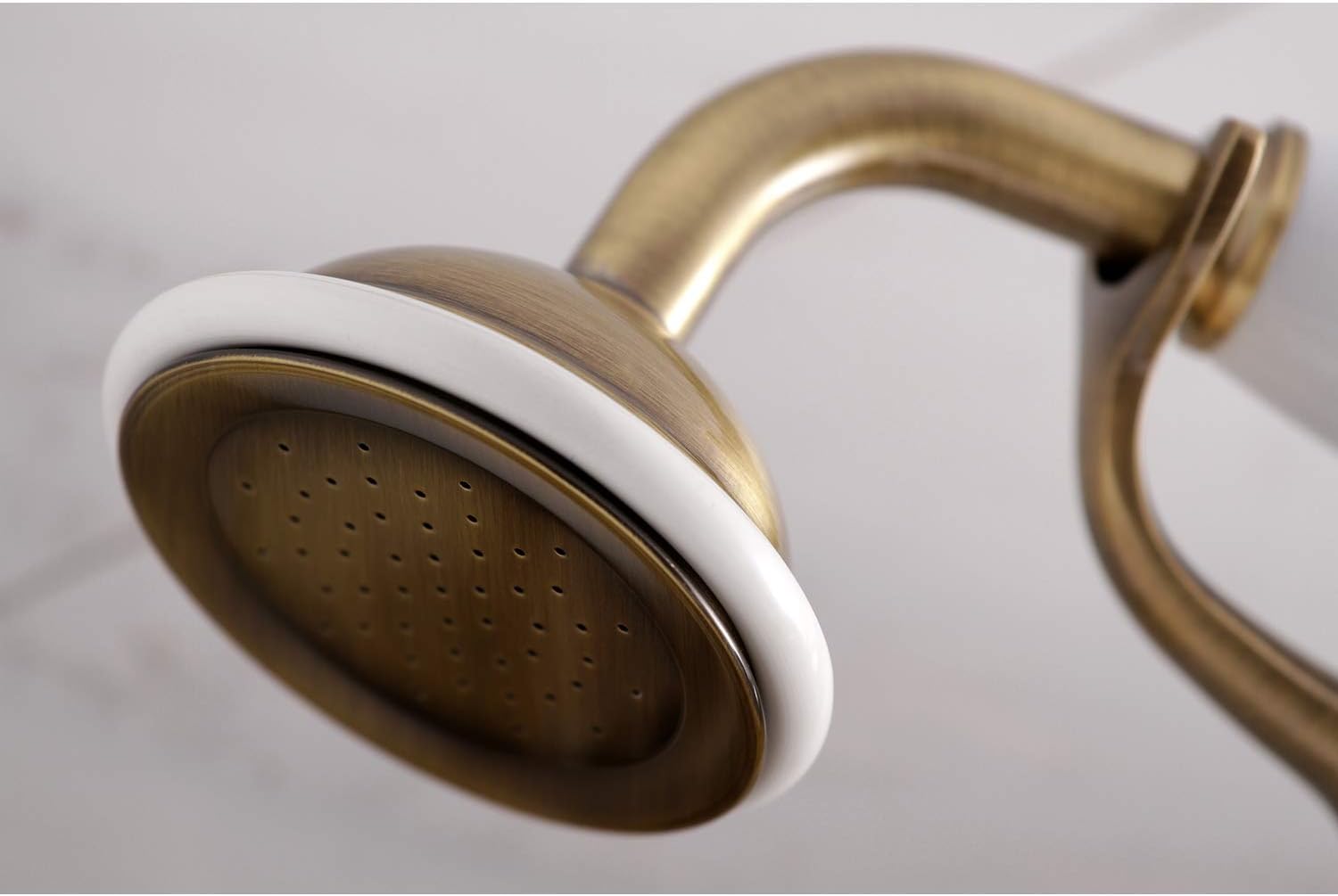 Kingston Brass KS266AB Vintage 6' Adjustable Wall Mount Clawfoot Tub Faucet, Antique Brass