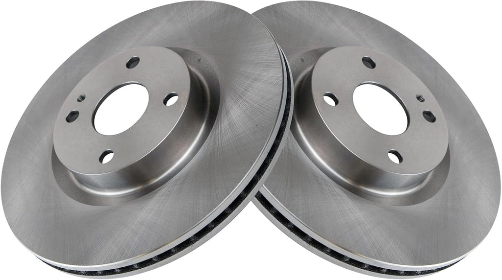 TRQ Front Brake Pad and Rotor Set Ceramic Vented Rotors Compatible with 2017-2020 Fiat 124 Spider 2016-2019 Mazda MX-5 Miata