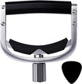 U-Shaped Guitar Capo 304 Stainless Steel | Professional Screw Adjustable Clamp for Acoustic, Electric, Classical Guitars & Bass | Fits 4-12 String & Banjo (9-16' Radius)