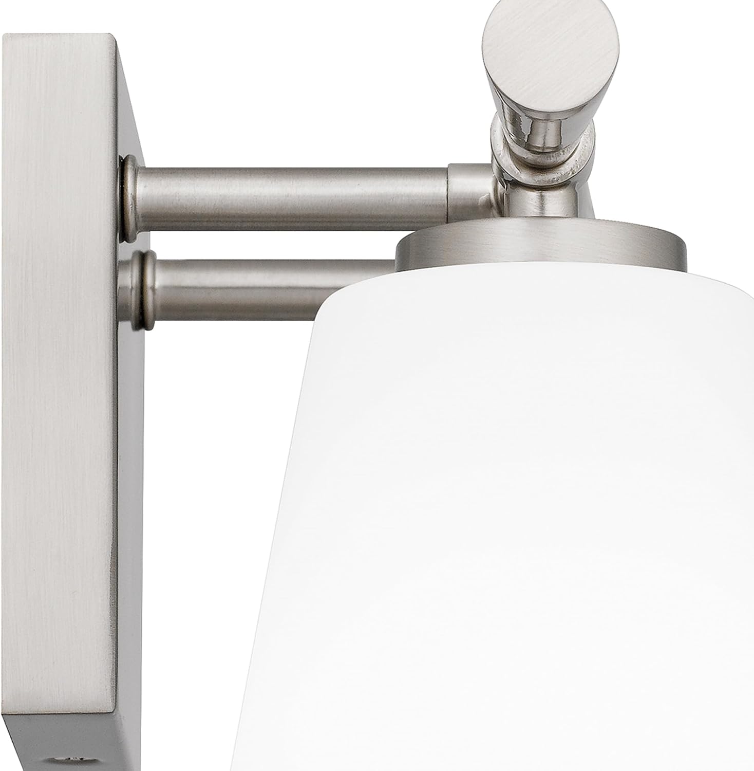 Quoizel Brindley Bath Vanity Lights, 16 Inch 2-Light Brushed Nickel Transitional Bathroom Lighting Fixtures Over Mirror, Opal Etched Glass Shades, Wall Mount Light for Bathroom