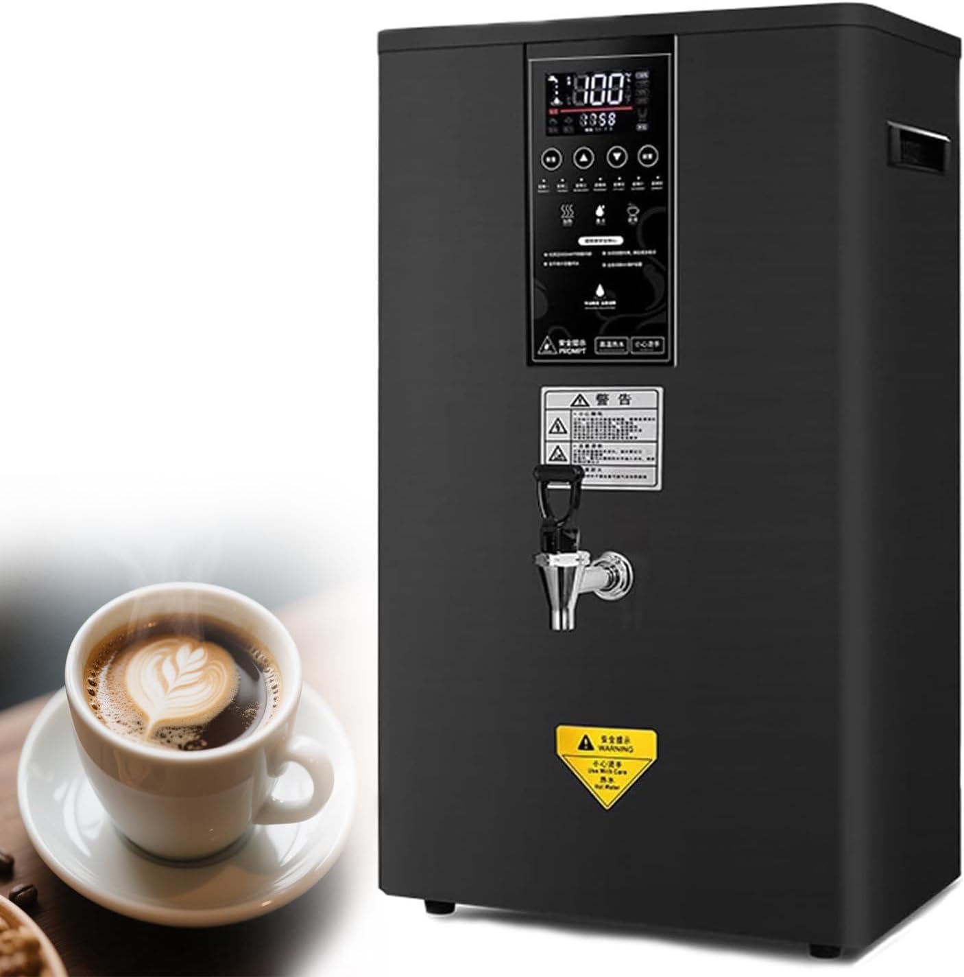 Commercial Hot Water Dispenser,Instant Water Machine,3000w Hot Water Dispenser Built-In Water Purifier,Lcd Display,For Tea Coffee Office Restaurant,Black-60L