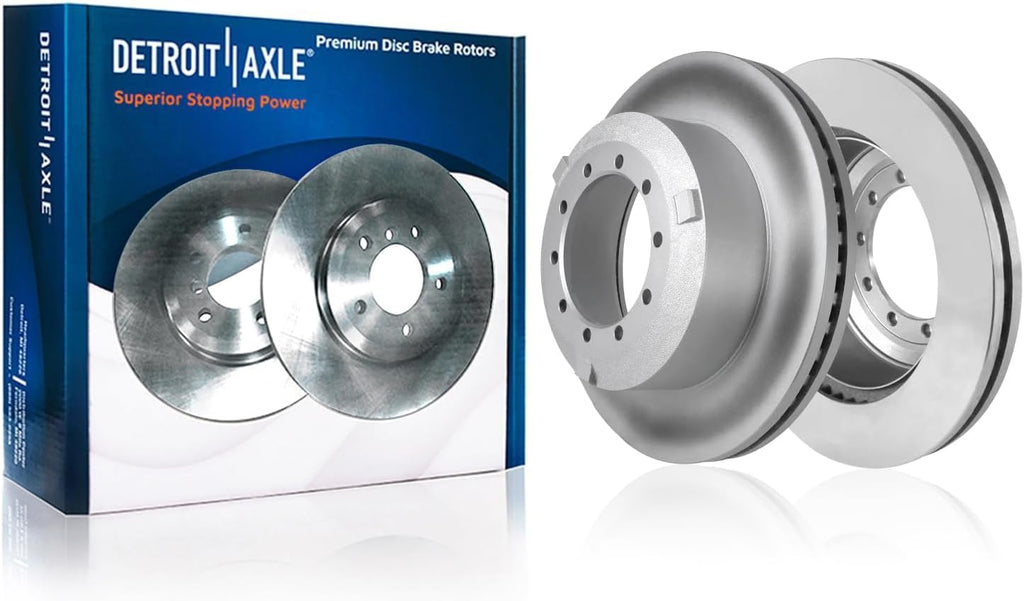 Detroit Axle - Brake Kit for 2017-2021 Ford F-450 F-550 Super Duty, 2018 2019 2020 Disc Brake Rotors Ceramic Brakes Pads Replacement : 15.39' inch Front and 15.75' inch Rear Rotor
