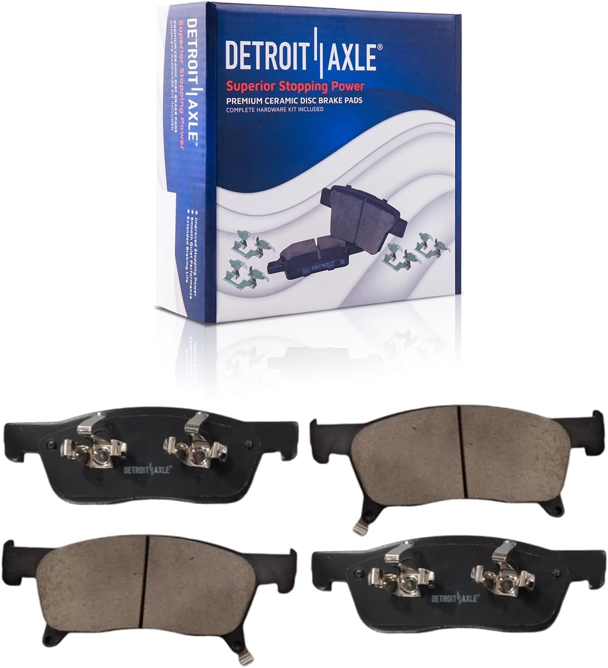 Detroit Axle - Brake Kit for 19-21 Subaru Ascent, Disc Brake Rotors 2019 2020 2021 Ceramic Brakes Pads with Hardware Replacement : 13.12' inch Front and 13.03' inch Rear Rotor