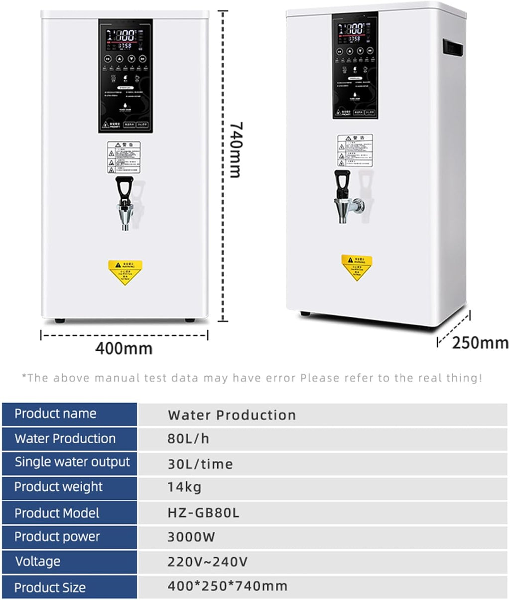 Hot water dispenser 2500W commercial Kettle Combination Automatic Water Boilers Warmers With LCD Display Step-Heating Hot Water Dispenser Countertop,80L