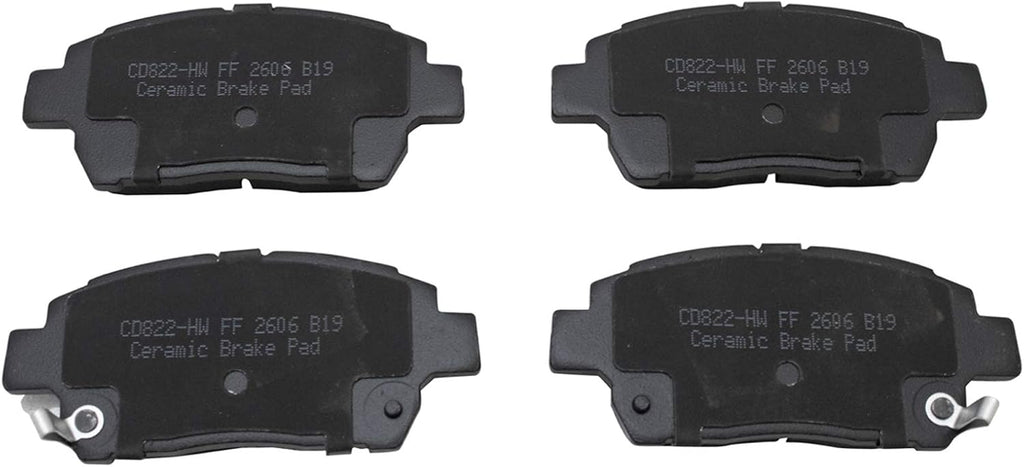 TRQ Front Brake Pad and Rotor Set Ceramic G Coated Vented Rotors Compatible with 2013 Scion iQ