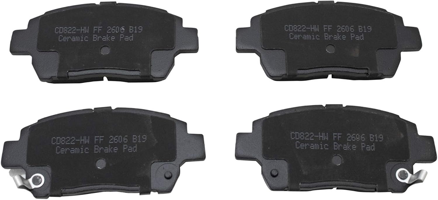 TRQ Front Brake Pad and Rotor Set Ceramic G Coated Vented Rotors Compatible with 2013 Scion iQ