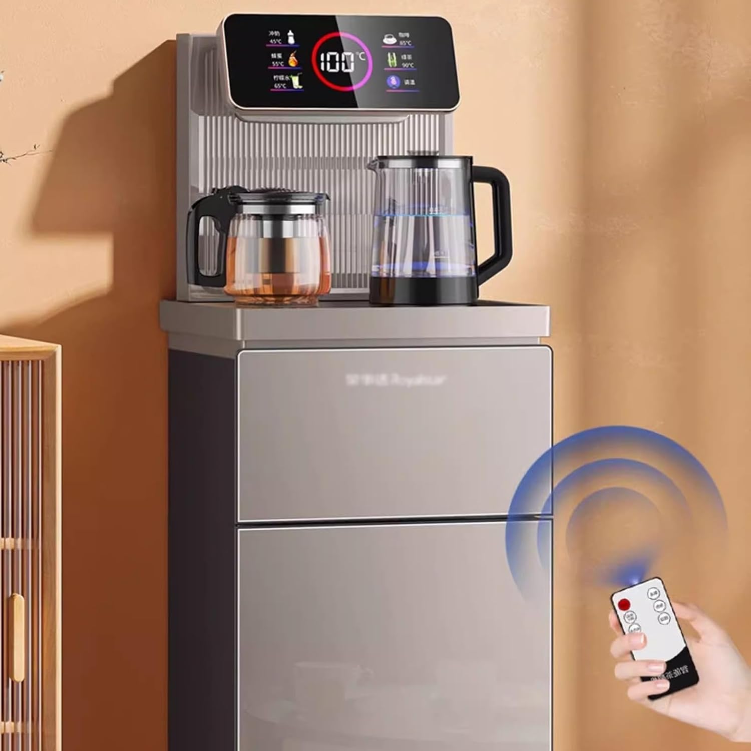 Hot and Cold Water Dispenser Vertical Intelligent Water Dispenser Household Bottom Mounted Water Bucket Multifunctional Automatic Bucket Water and Tea Bar Machine