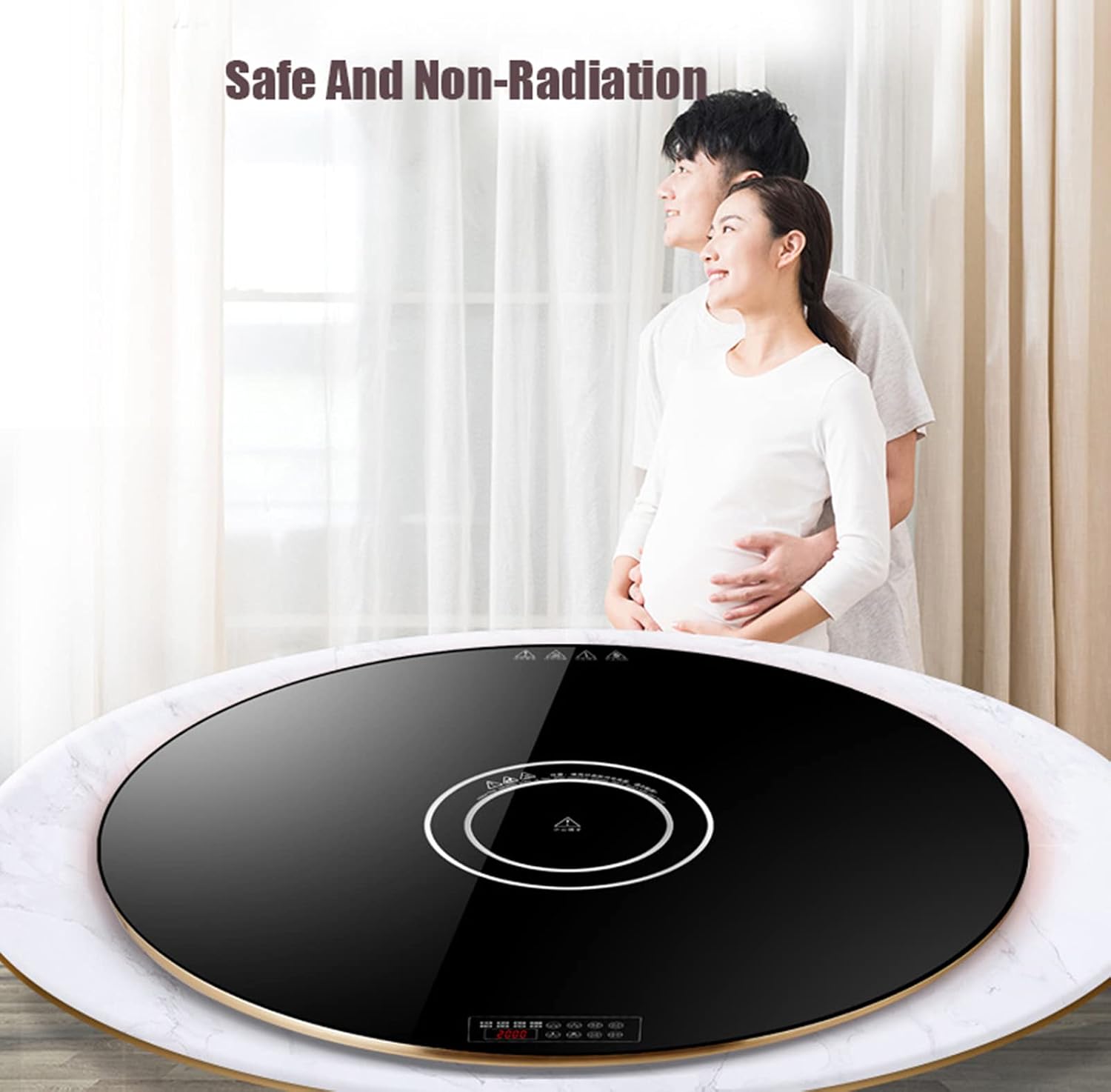 24' Electric Warming Tray, Multifunctional Hotplates with Adjustable Temperature and Touch,Tempered Glass Surface for Buffets Party, Parties,Dinners