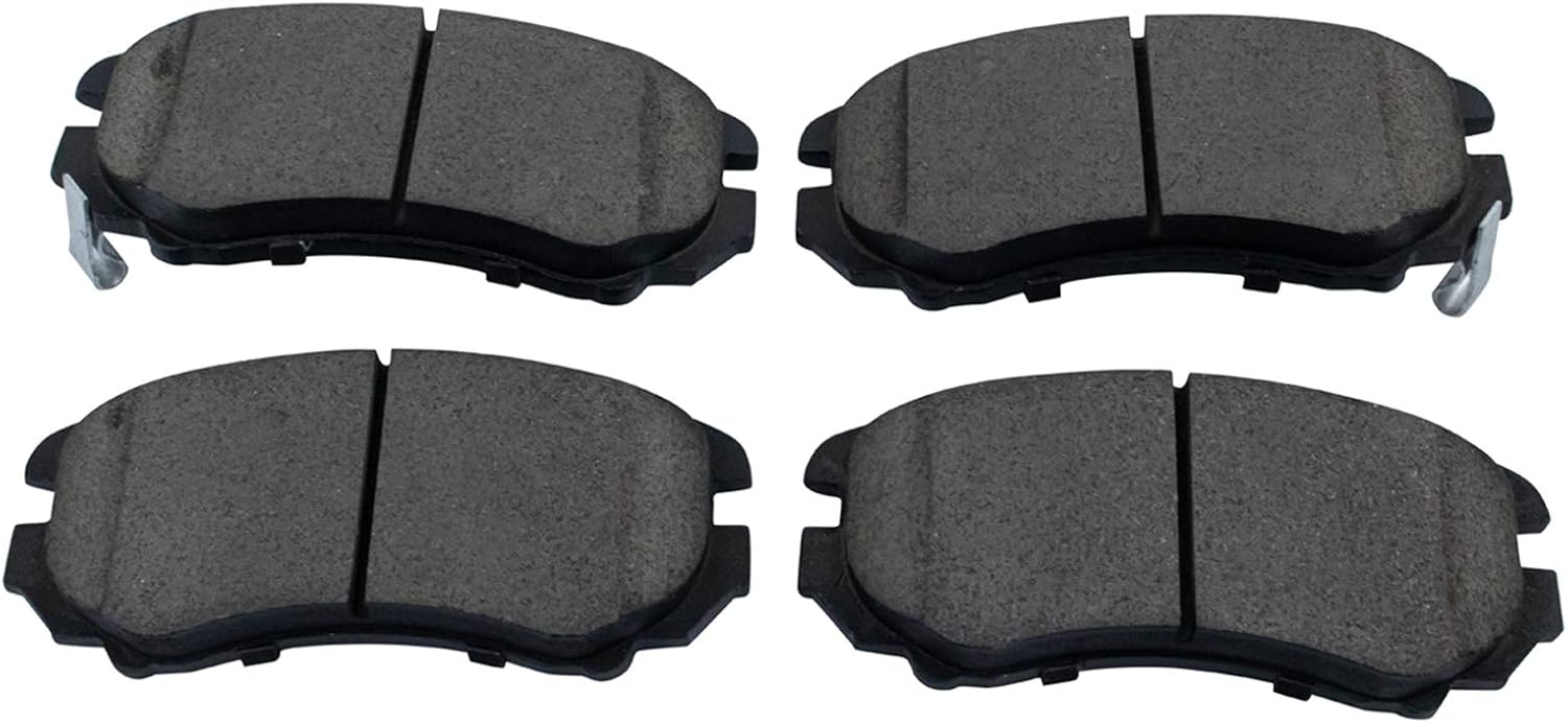TRQ Front Brake Pad and Rotor Set Ceramic Rotors Calipers Compatible with 2007-2010 Hyundai Elantra