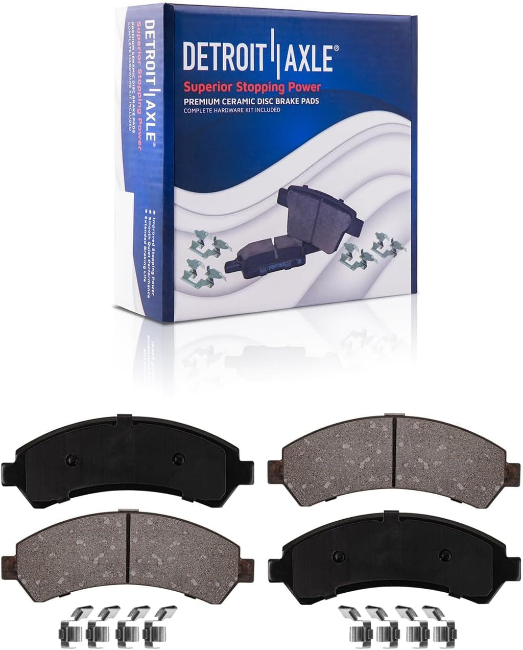 Detroit Axle - Brake Kit for Chevrolet Blazer S10 GMC Jimmy Sonoma Isuzu Hombre Oldsmobile Bravada Disc Brakes Rotor Ceramic Brake Pads Front and Rear Replacement