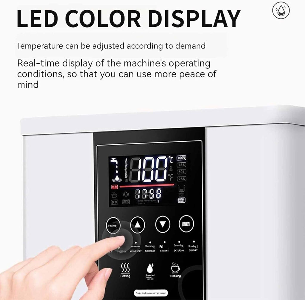Water Boiler, Electric Commercial Hot Water Dispenser, Automatic Hot Drink Dispenser with Water Connection, for Coffee Shops, Milk Tea Stores, Offices, Factory Workshops,Black