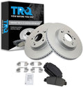 TRQ Front Brake Pad and Rotor Set Ceramic G Coated Rotors Compatible with 2016-2019 Honda HR-V