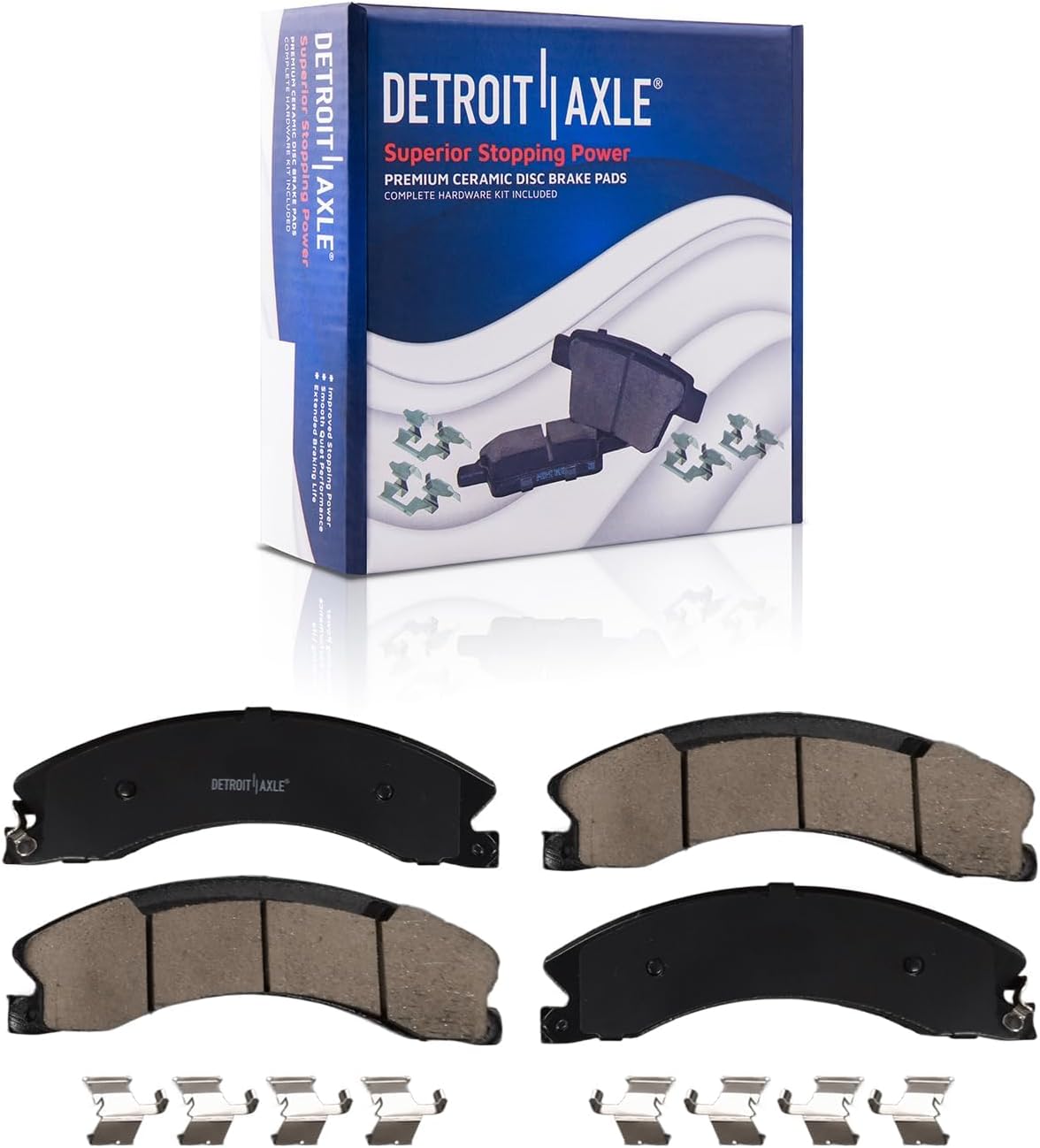 Detroit Axle - Rear Brake Kit for 12-21 Nissan NV1500 NV2500 NV3500 Disc Brake Rotors Ceramic Brakes Pads 2012 2013 2014 2015 2016 2017 2018 2019 2020 2021 Replacement : 14.36' inch Rotor
