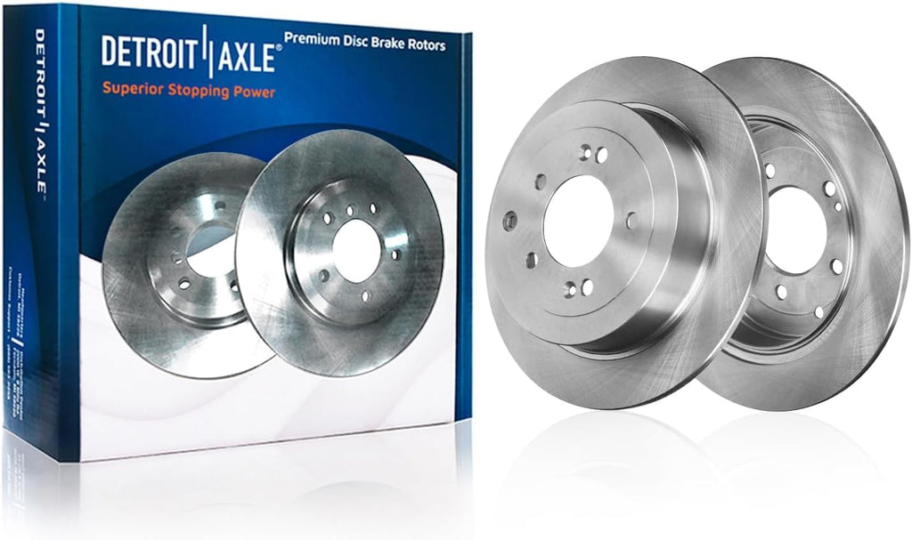 Detroit Axle - 10pc Brake Kit for 2017 2018 2019 2020 2021 2022 Kia Sportage, Disc Brake Rotors Ceramic Brakes Pads with Hardware Replacement : 12.60' inch Front and 11.89' inch Rear Rotor