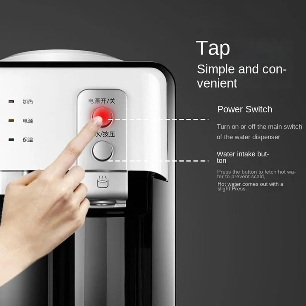 Water Dispenser Stainless Steel Inner Tank Water Dispenser Mini Desktop Cooling Heating Ice and Hot for Students and Dorms Hot Water Dispenser Water Cooler Dispenser(ICY Warm Hot)