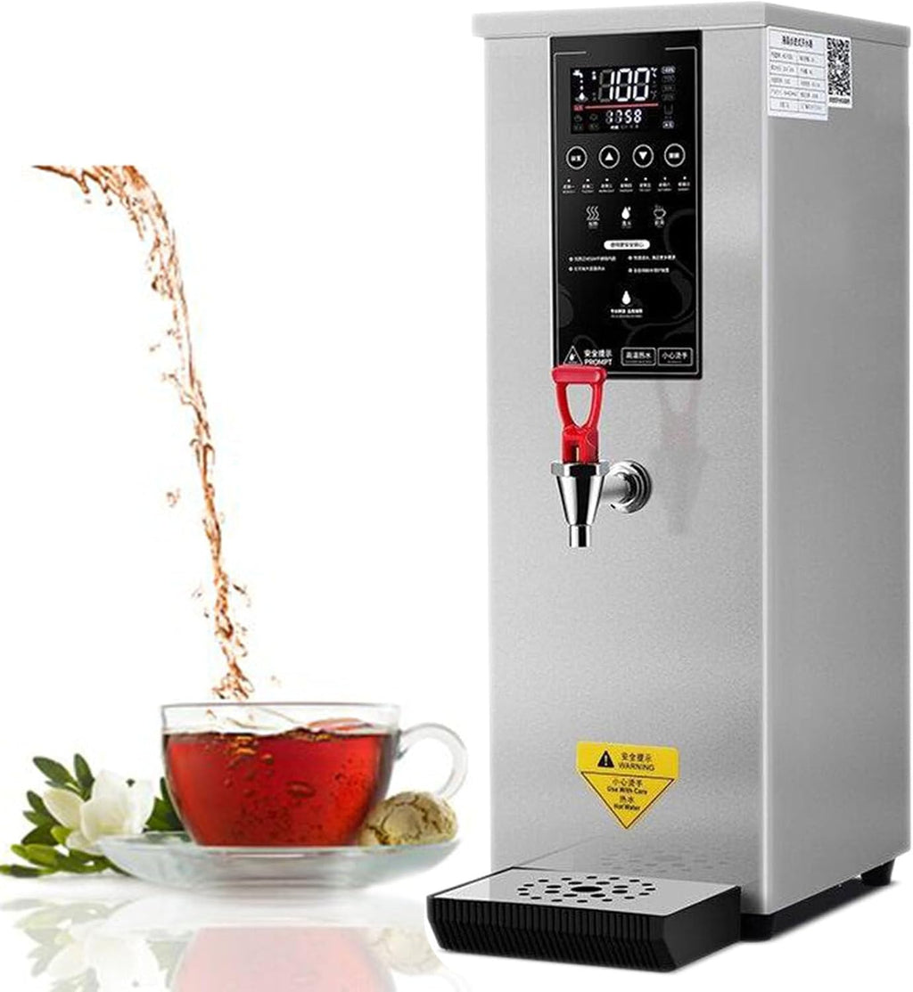 Commercial Hot Water Dispenser - Electric Water Boiler 60L/H Adjustable Temperature Adjust for Coffee Boba Tea Shop Office, 1000W Silver