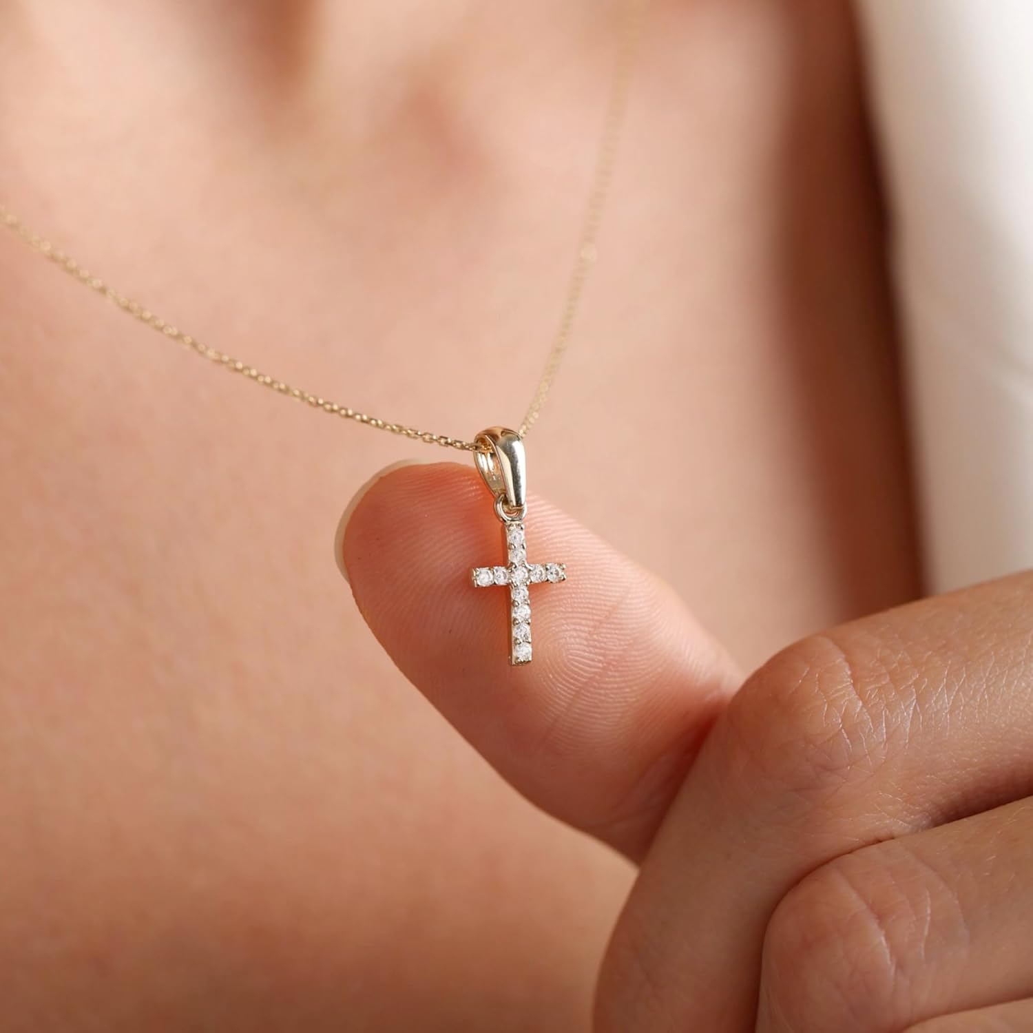 14K Solid Gold Necklace | Gold Chain Necklace For Women | 14K Gold Necklaces | Gold Pendant Necklace | Dainty Necklaces | 18' | Real Yellow Fine Gold