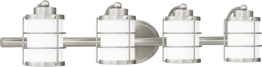 Quoizel Hazlett 4-Light Brushed Nickel Vanity Light
