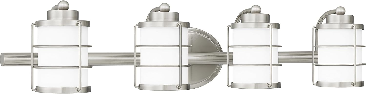 Quoizel Hazlett 4-Light Brushed Nickel Vanity Light