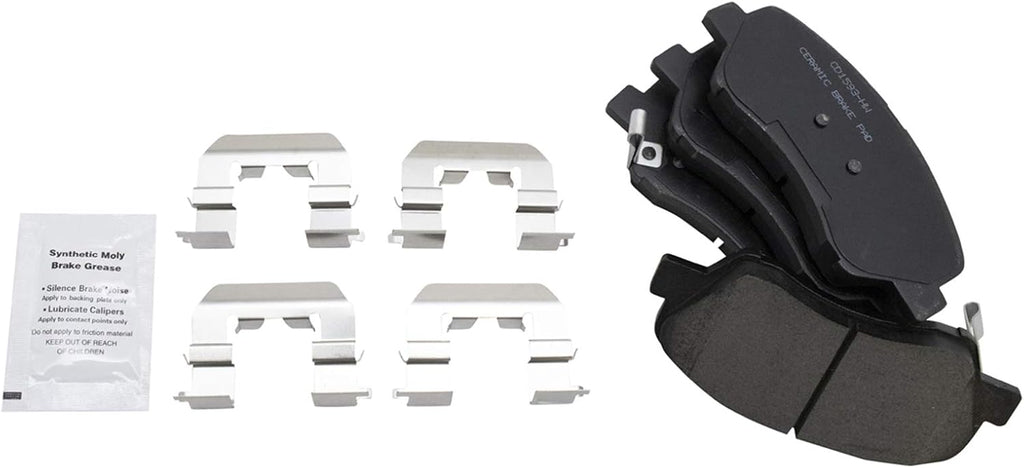 TRQ Front Ceramic Brake Pad and Rotor Set Coated Compatible with 2012-17 Hyundai Accent 12-16 Kia Rio EX LX 2017 Kia Rio with 256 mm Diameter Front Rotors