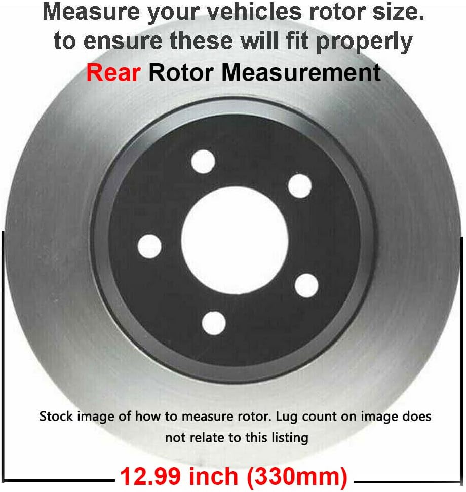 Detroit Axle - Brake Kit for Mercedes-Benz ML250 ML350 ML400 GLE350 GLE400 GLE300d, Disc Brake Rotors Ceramic Brakes Pads Replacement : 13.78' inch Front and 12.99' inch Rear Rotor