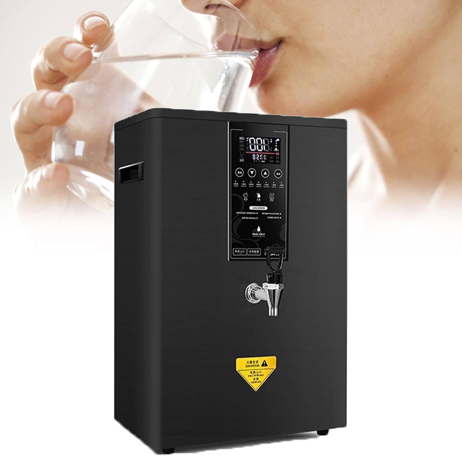 Instant Hot Water Dispensers Automatic, 3000W Commercial Automatic Water Heater with LED Intelligent Control Panel, For Office, Commercial Canteens, Kdf+ Activated Carbon Deep Filtration,60L-Black