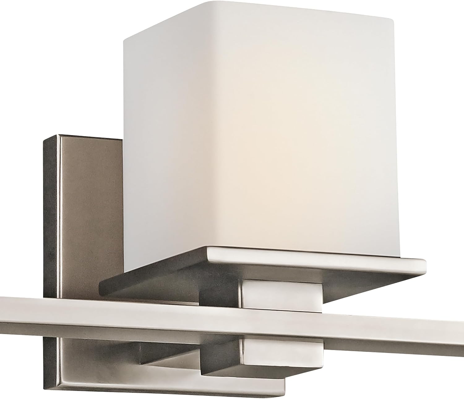 Kichler Tully 24' Vanity Light in Antique Pewter, 3-Light Modern Bathroom Light with Satin Etched Cased Opal Glass, (24' W x 6.5' H), 45151AP