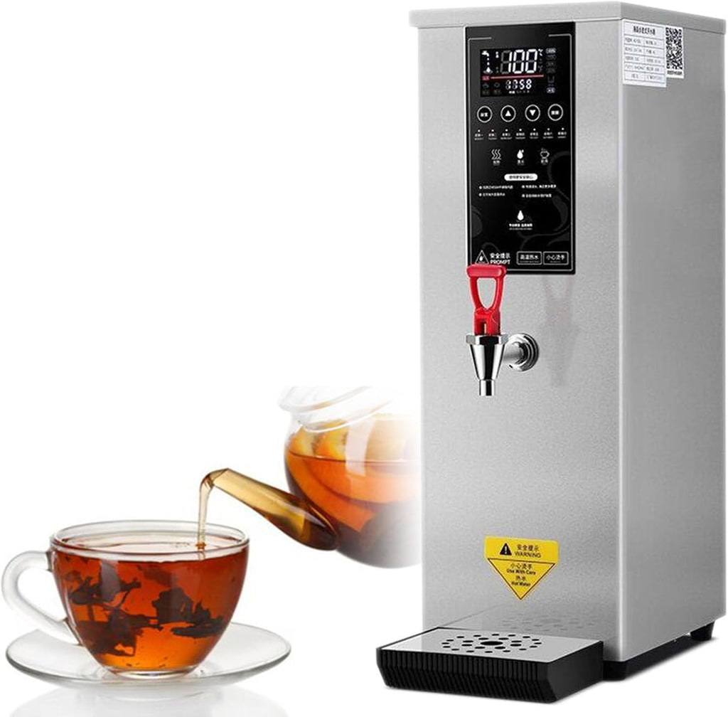 Eletric Water Boiler Commercial Hot Water Dispenser Countertop, Automatic Fast Heating, for Restaurant, Home, Office Silver