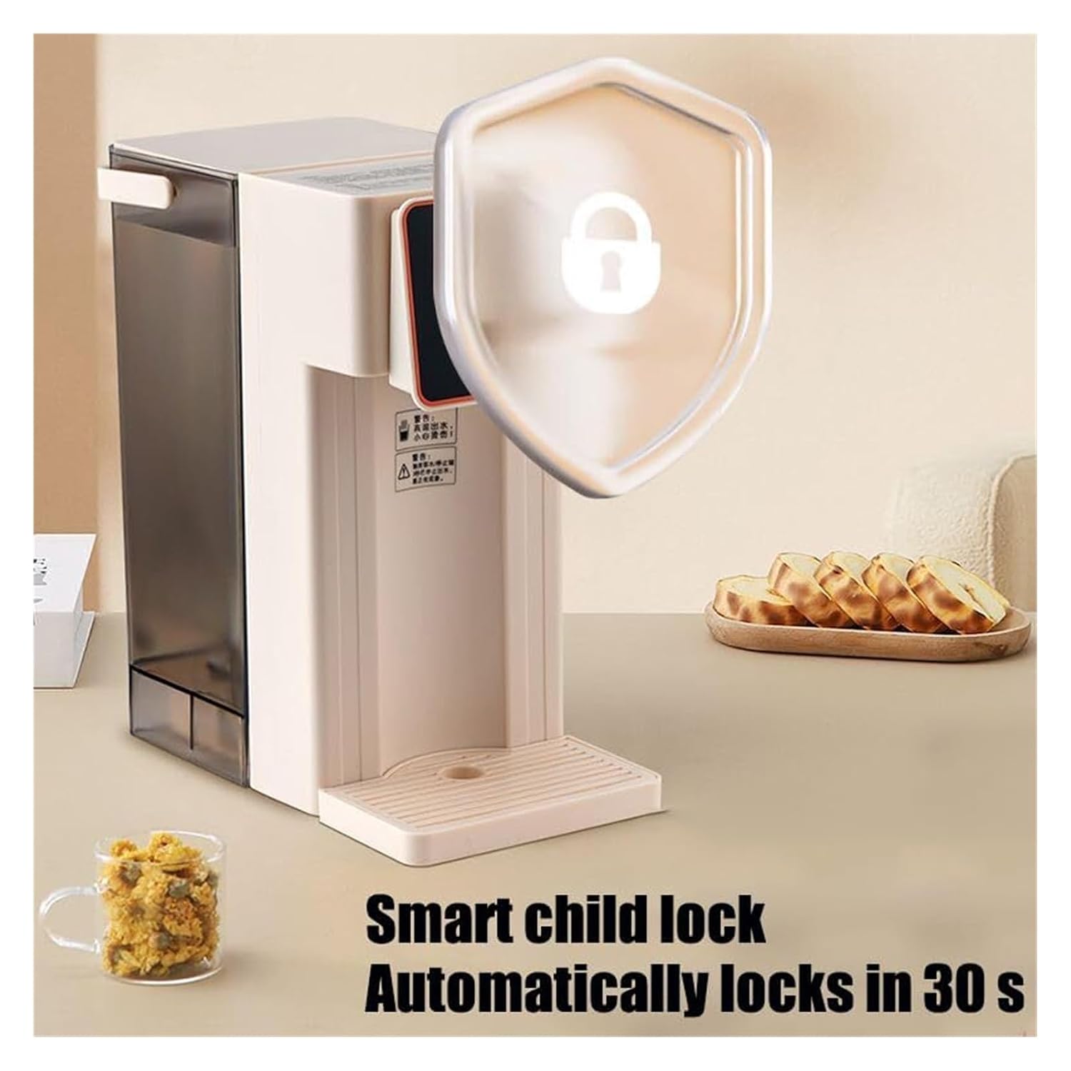 Instant Hot Water Dispenser, 2000W Fast Boil 3L Countertop Water Heater with 6 Temperature Settings, LED Touch Screen, Child Lock, BPA-Free Tank for Home, Office, Kitchen