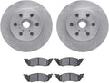 Dynamic Friction Company Front Brakes and Rotors| Automotive Replacement Brake Kits| Front Heavy Duty Brake Pads and Rotors Kit| Fits 1991-1996 Dodge Dakota