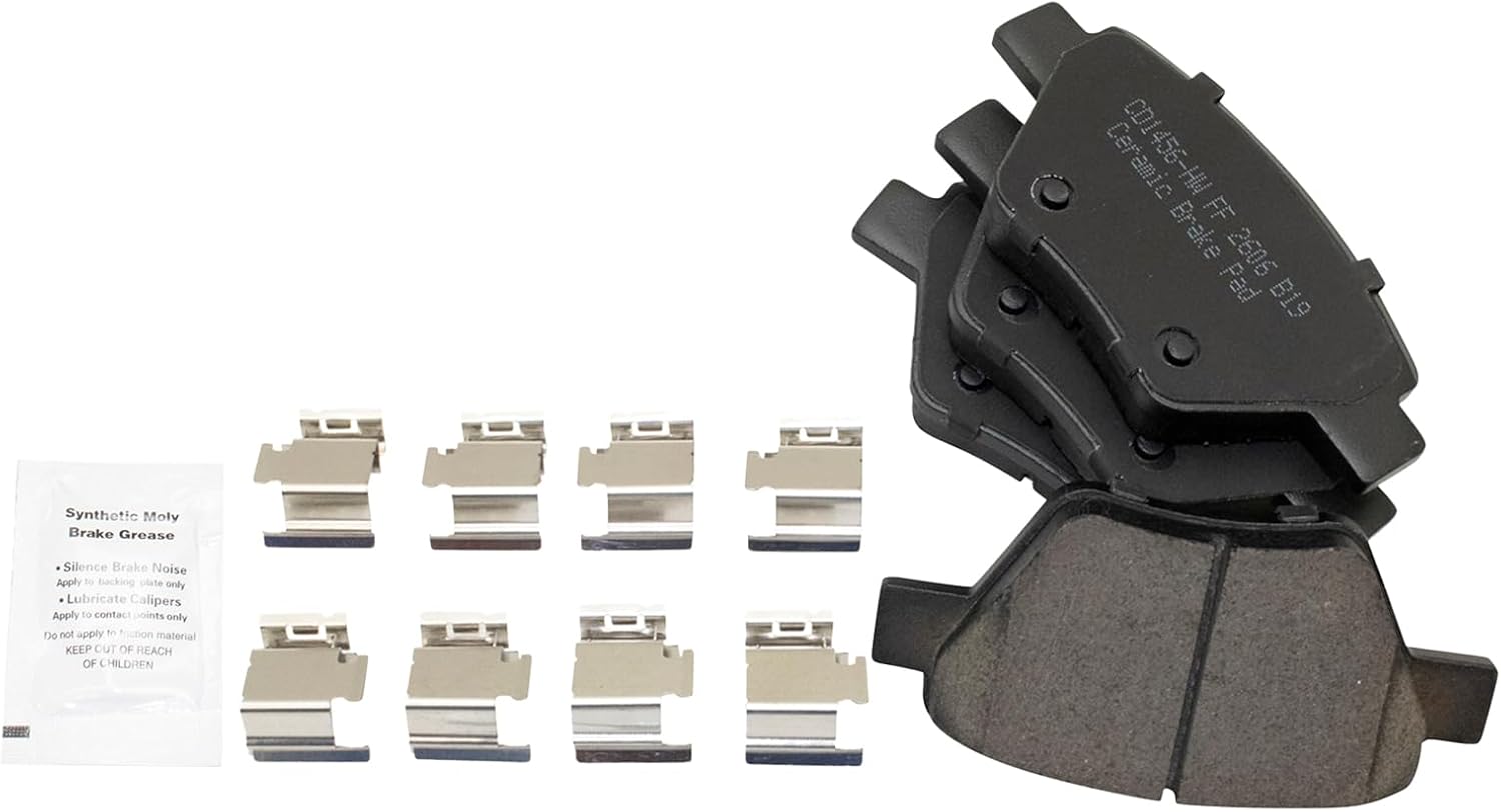TRQ Front and Rear Ceramic Brake Pad and Rotor Set Compatible with 10-13 Audi A3 Quattro with 272mm Diameter Rear Rotors with 288mm Diameter Front Rotors, 12 Volkswagen Golf