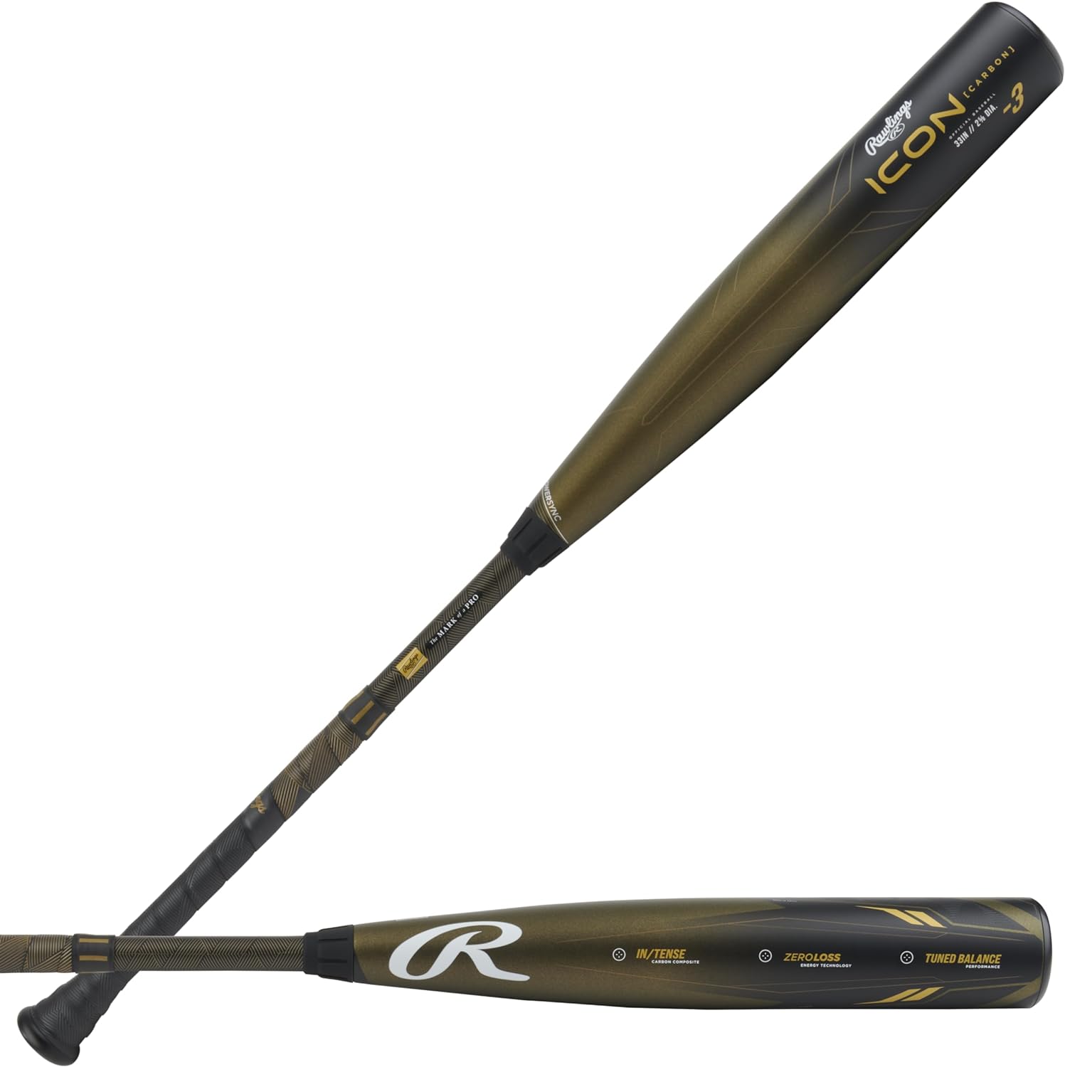 Rawlings | ICON Baseball Bat | BBBCOR | -3 Drop | 2 Pc. Composite