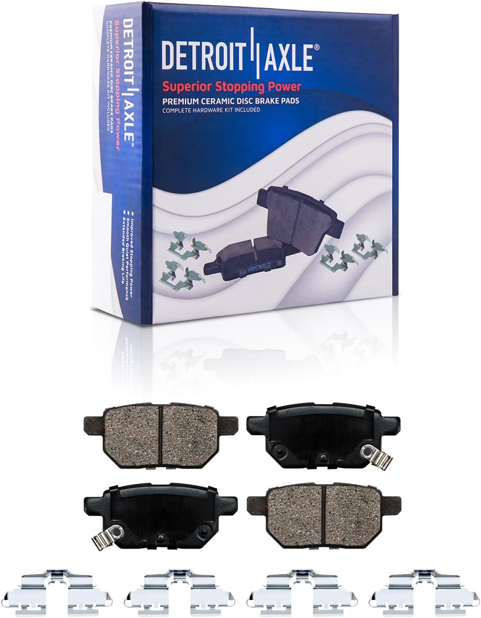 Detroit Axle - 8pc Brake Kit for 2020 2021 2022 Toyota Prius Prime Disc Brake Rotors Ceramic Brakes Pads with Hardware Replacement : 11.14' inch Front and 10.20' inch Rear Rotor